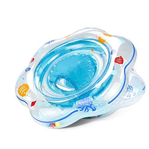OFKPO Bouée Bébé, Flotteur de Natation Gonflable, Siège de Piscine Réglable Collier Gonflable pour Enfants Bébé