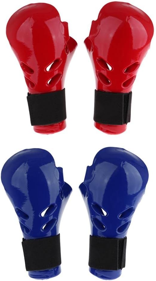 Children Martial Arts Sparring Gloves TKD Grappling MMA Training Protective Gear Youth Kids Kickboxing Boxing Punching Gloves- Blue S