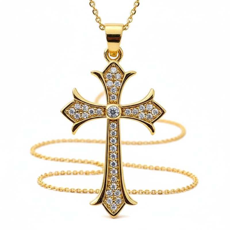 Breloque croix en argent 925 et zircon cubique, le cadeau parfait pour les grandes occasions