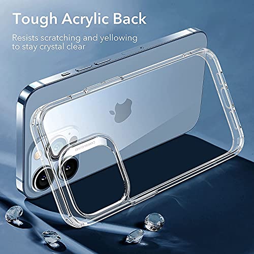 Image of Soft Flexible Silicone Back Cover Compatible with Phone 13 Pro /iPhone 13, Transparent Case and 11D Tempured Screen Guard