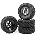 Aimrock RC 12mm Hex Wheels and Tires Pre-glued Combo for 1/10 Traxxas Slash Short Course Truck Upgrade Wheels,Pack of 4