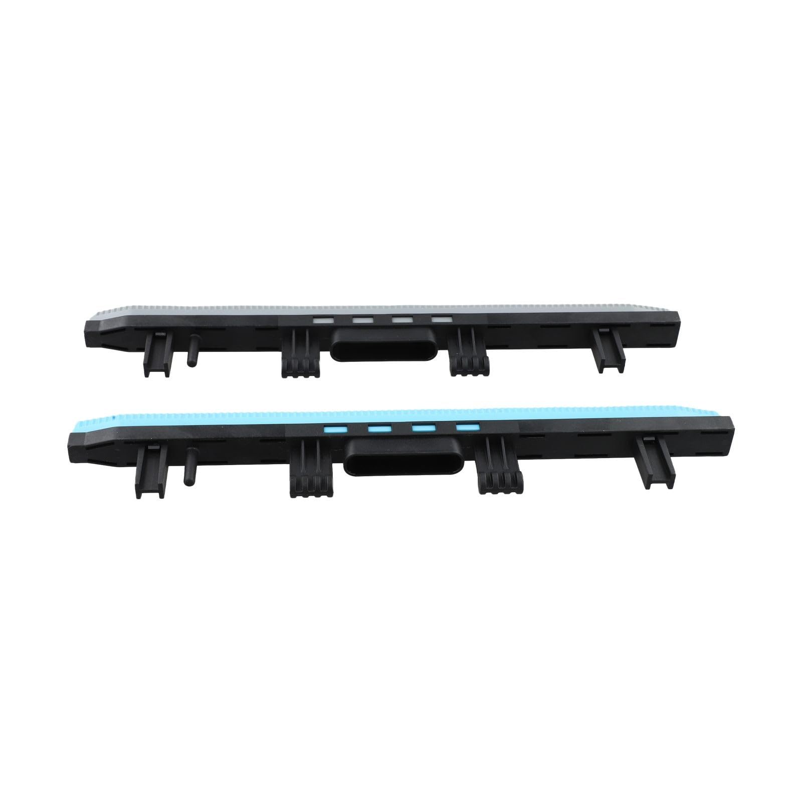 2 gomas rascadoras para Kärcher FC/BR Serie BR 30/4C, repuesto para parte 4.777-008, borde de goma para limpieza de suelos, color azul y negro