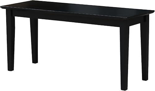 Miniatura 8 de International Concepts - Banco de madera maciza estilo coctelera, 39 pulgadas de ancho, banco de cocina o comedor resistente, capacidad de 450