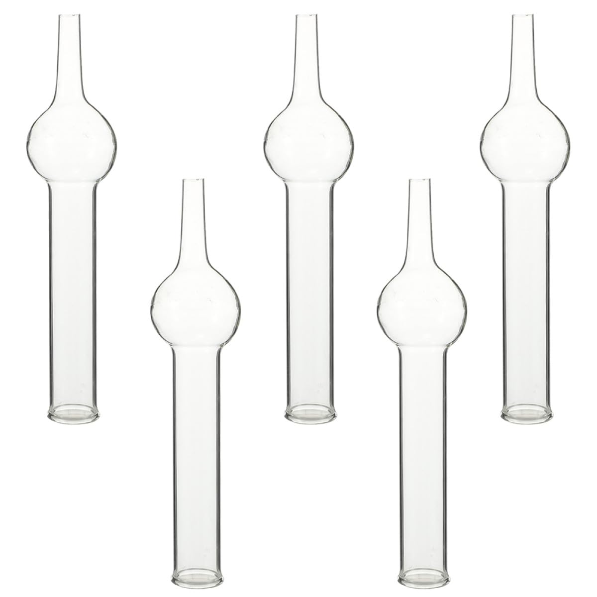 Einkugel Trockenröhrchen und Laborbedarf mit Glatter Innenwand für Chemieunterricht und Schönem Design aus Glas 5 Stück von Schülern