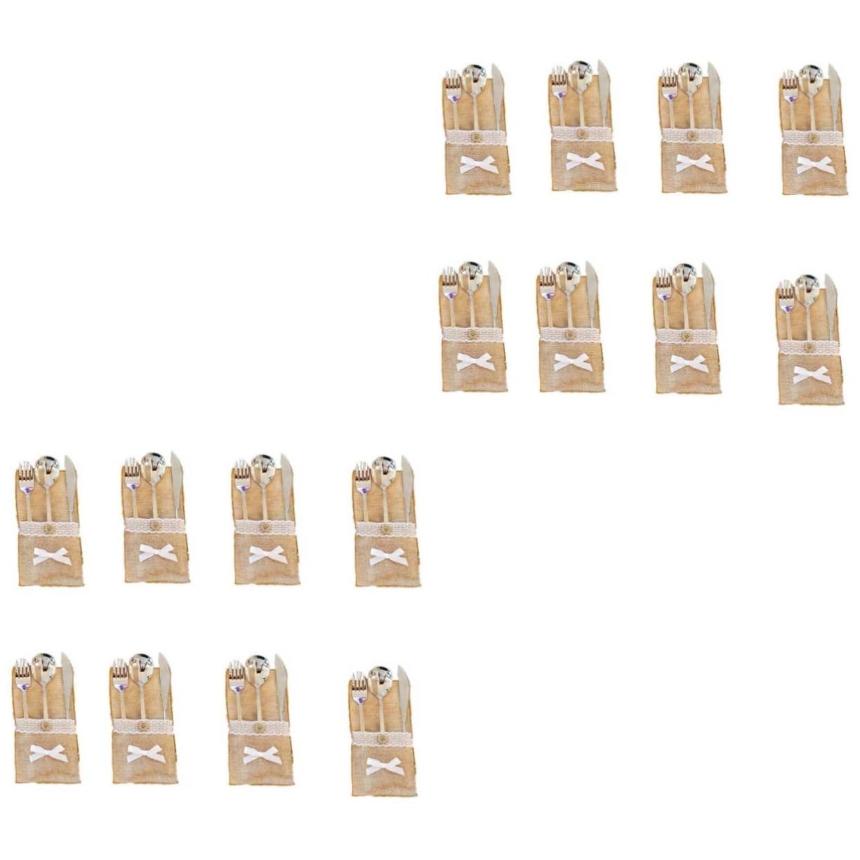 ULDIGI 4 Stuks Kerstlabels Bestekhouder Voor Feestjes Hartvormige Kerstbestekzak Decoratieve Zilverwerkhouder Kersttafeldecoratie Rood