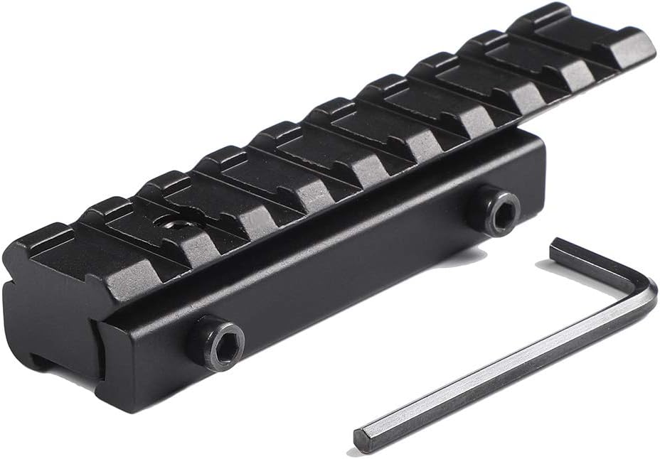 Fidragon Dovetail to Picatinny Rail Adapter 11mm to 20mm Rail Adapter Low Profile Rail Mount Dovetail to Weaver Rail Base Mount 3/8" to 7/8" Converter Adapter
