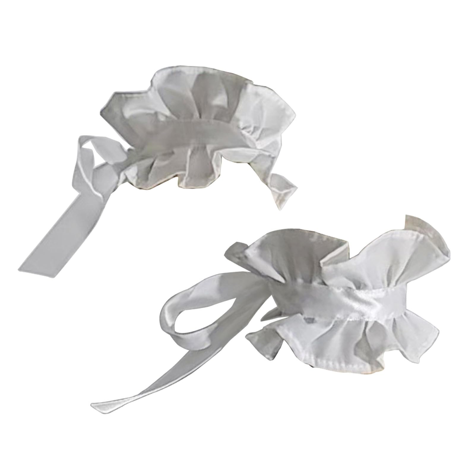 Bbajszx Multiuse Ruffled Choker Collar Bowknot Wrist Cuffs Hand Sleeves for Cosplay and Everyday Fashion Dressingup Props Fashion DressingUp Accessory