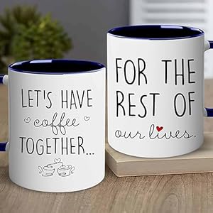 BSQUIELE Gift For Couple - Couple Mug Set - Gifts Set For Wife, Husband, Mom, Dad - Bridal Shower, Engaged, Christmas, Wedding, Birthday Gifts For Bride, Groom, Mr, Mrs, Him, Her BSQUIELE Gift For Couple Couple Mug Set Gifts Set For Wife Husband Mom Dad Bridal Shower Engaged Christmas Wedding Birthday Gifts For Bride Groom Mr Mrs Him Her
