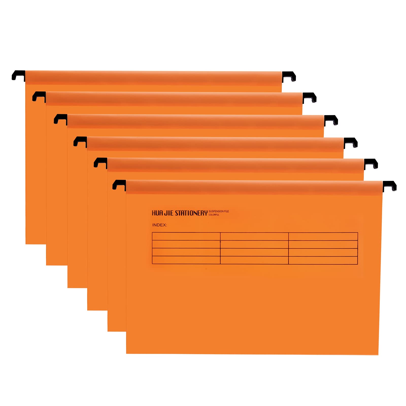 12 Pcs A4 Hanging File Folders With Tabs - Plastic Waterproof Suspension Files