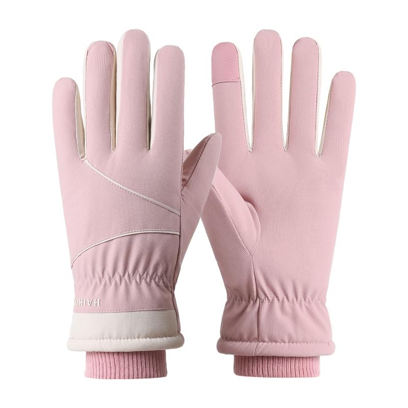 Eohak Winter Women Ski Gloves Windproof Snowboard Glove Touchscreen Glove for Skiing Running and Cycling