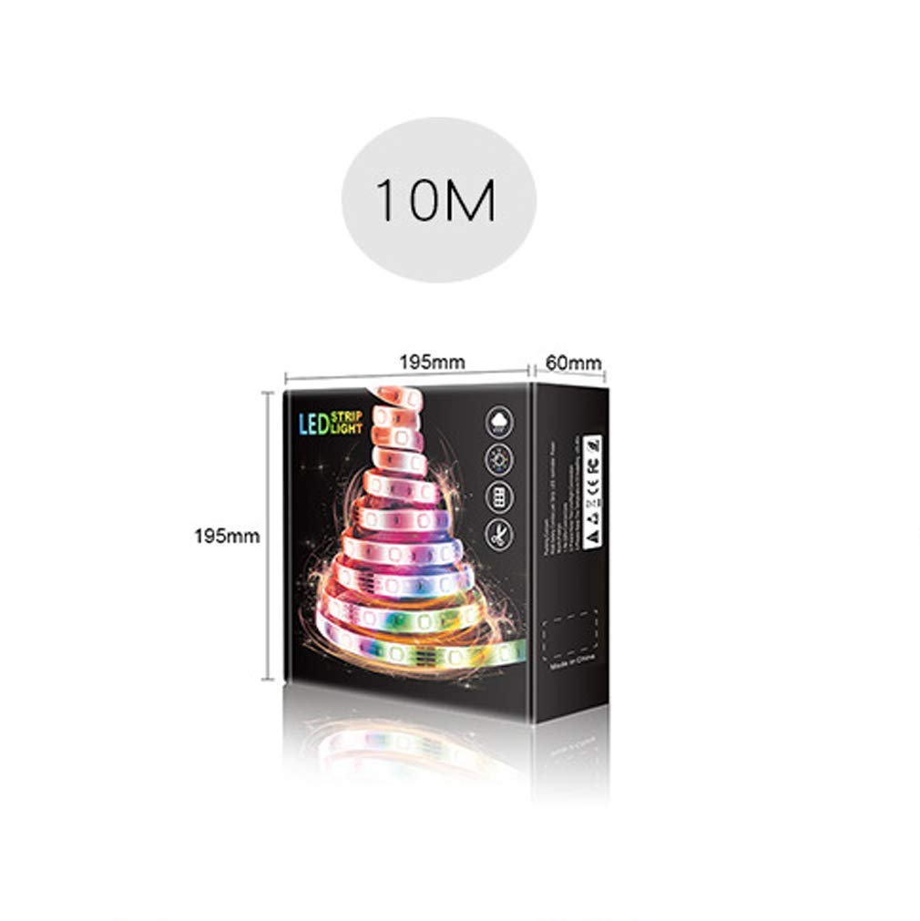 Striscia LED 5M, WiFi Luci LED Colorate Smart Phone Strisce LED Compatibile RGB SMD 5050 Musica SYNC LED Strip Controllo App E 24 Tasti Telecomando RF per Casa Cucina Festa TV Decorazione,10M