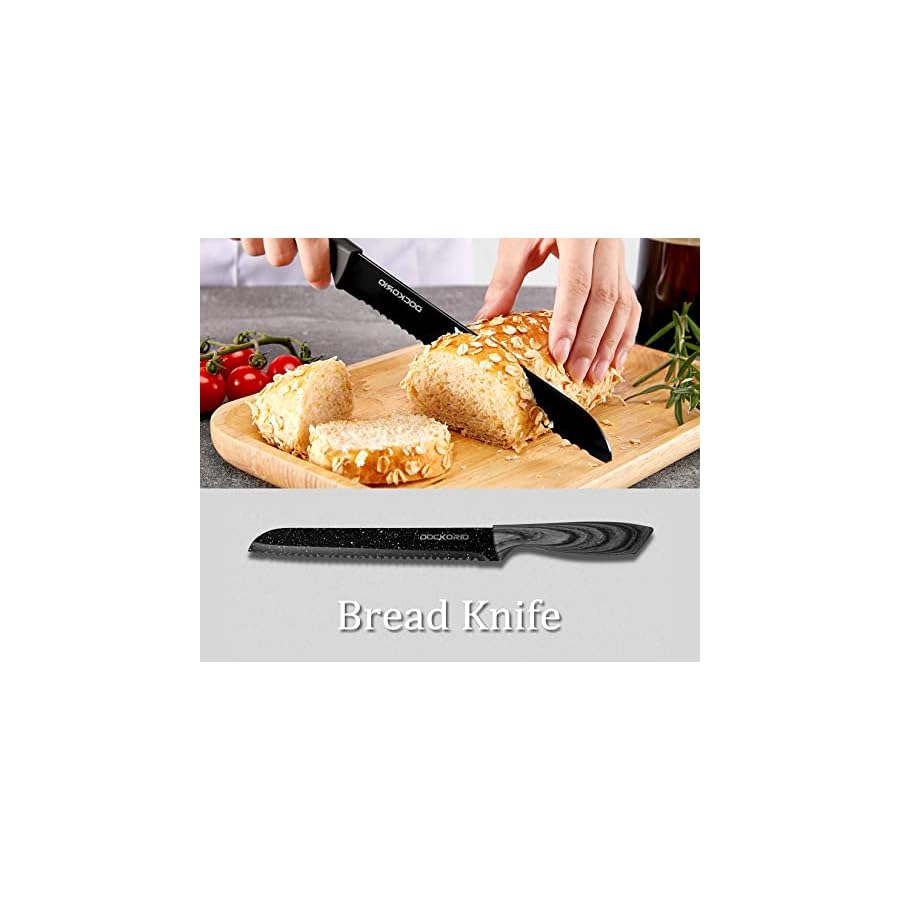 Dockorio-Kitchen-Knife-Set-with-Block-19-PCS-High-Carbon-Stainless-Steel-Sharp-Kitchen-Knife-Set-includes-Serrated-Steak-Knives-Set-Chef-Knives-Bread-Knife-Scissor-Sharpener-all-in-one-Knife-Set Dockorio all in one Kitchen Knife Set with Block, 19 PCS High Carbon Stainless Steel Sharp Serrated Steak Knives Set, Chef Knives, Bread Knife, Scissor, Sharpener,