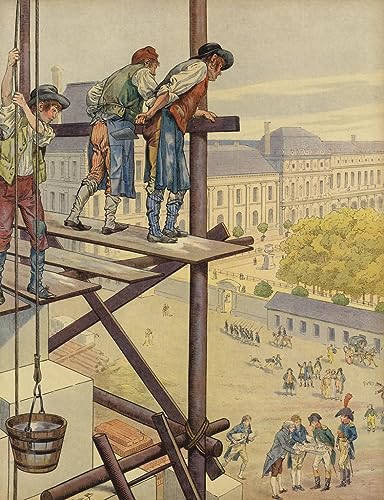 Peinture murale Les ouvriers du bâtiment en toile abstraite de haute qualité