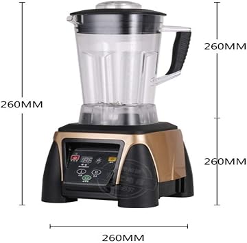 Blender Smoothie Maker, Jug Blender Smart Blender Juicer Professional Commercial for Vegetables And Fruit Smoothie Maker Blender Food Processor 48000RPM 2200W,Gold