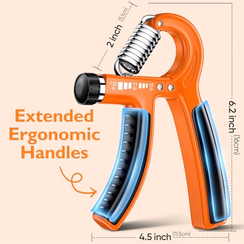 Image of FitBeast Grip Strengthener Forearm Strengthener, Adjustable Hand Grip Strengthener for Strength Training & Rehabilitation, 10-132 lbs Resistance, Ideal for Athletes and Physical Therapy (1 Piece)