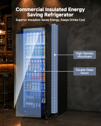 Image of BODEGACOOLER 14.1 Cu.Ft Commercial Beverage Refrigerator Glass Door Display