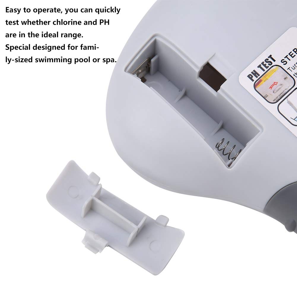 Water Quality Analyzer CL2, Durable and Sturdy Tester PC-102B CL2 & PH Tester Swimming Pool Spa Water Quality Analyzer with Probe