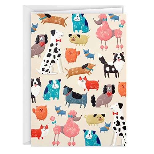 Hallmark Blank Cards, Colorful Dogs (20 Cards with Envelopes)