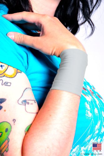 Tat2X Ink Armor Premium Wrist 3" Tattoo Cover Up Sleeve - Super Comfy - U.s. Made - Light - Xss (Single Wrist Cover Sleeve) #TOP6