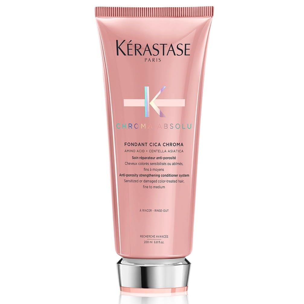 Kérastase, Chroma Absolu, Balsamo per Capelli Colorati Sensibilizzati o Danneggiati da Fini a Medi, Fondant Cica Chroma, 200 ml