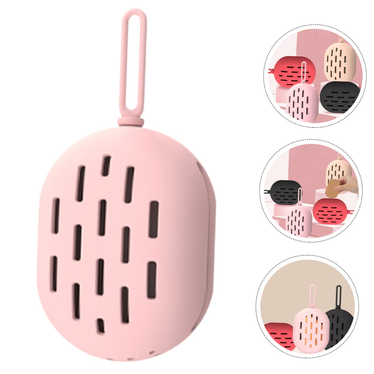 FOMIYES Estuche De Silicona para Esponjas De Maquillaje 5 Unidades para Viaje Transpirable Compacto