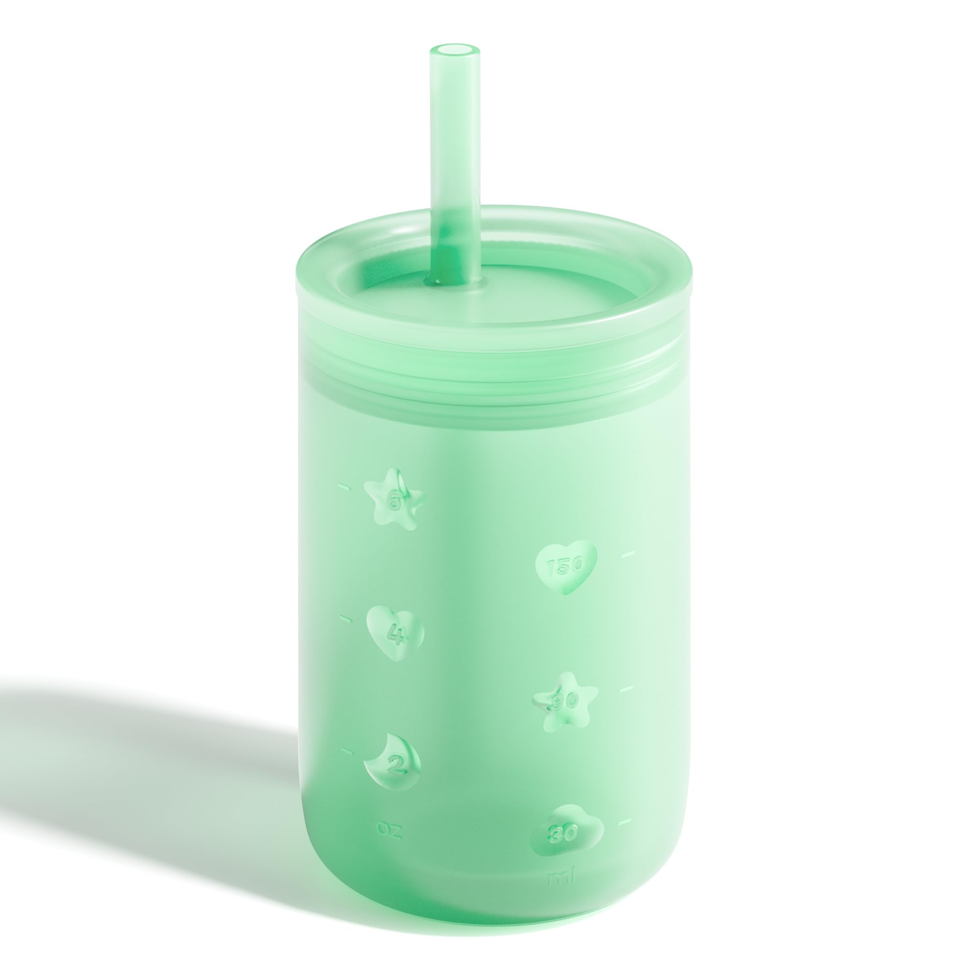 Login Life Sippy Cup for 6/6+ Month Old, Silicone Training Cup with Straw Lid, 7 oz Baby Cups 6-12 Months, for Infant and Toddlers (Lemon)