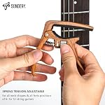 Sondery Guitar Capo Trigger Tension Adjustable Professional for 6 Strings Acoustic and Electric Guitars Perfect Tone on Any Fret with Guitar Bridge Pin Puller