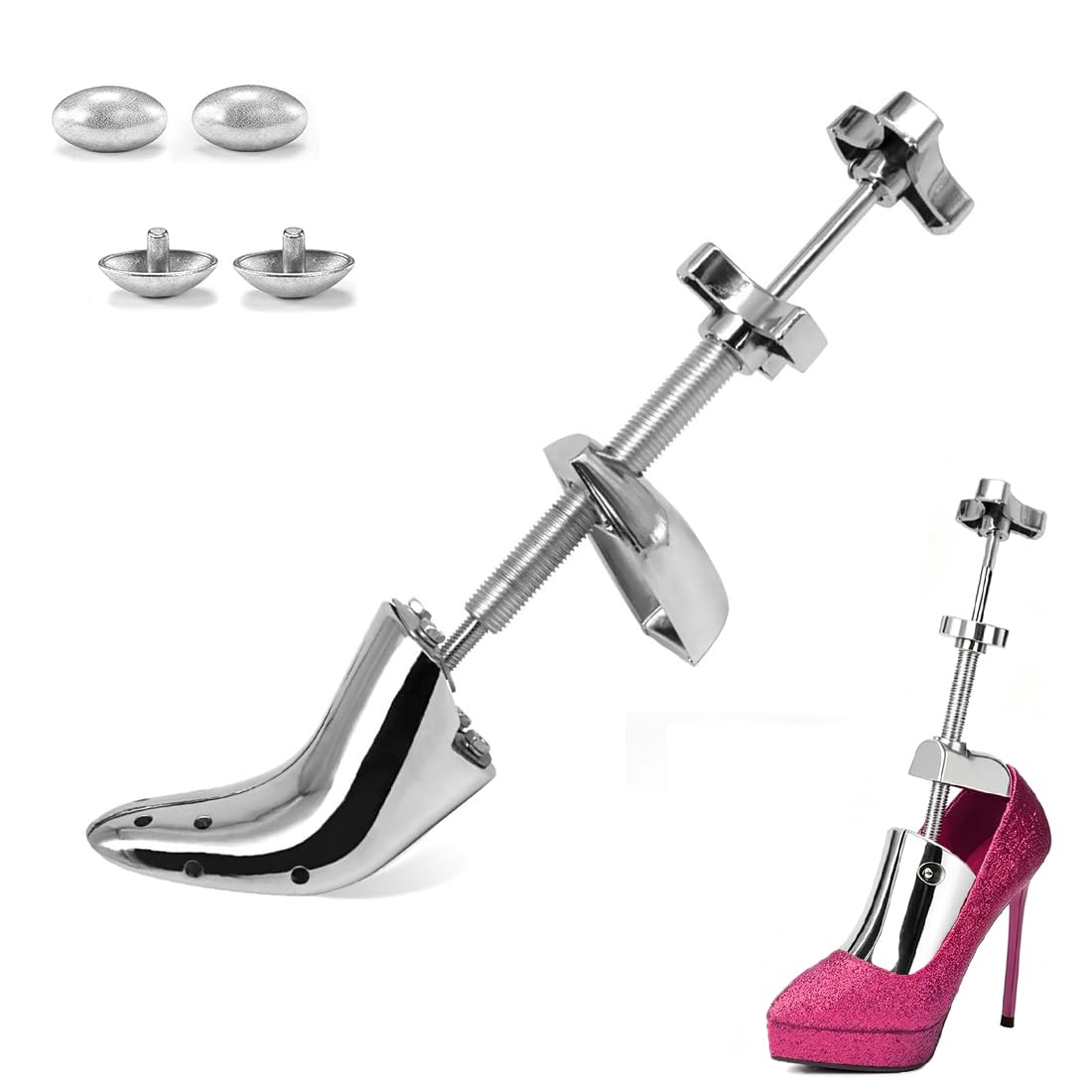 Estirador de zapatos de metal para hombre ajustable ancho y largo para pies anchos extensor de zapatos (1 pieza)