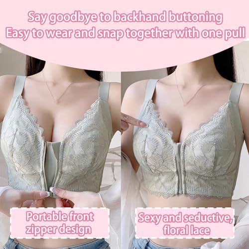Ziplacy - Ultra Soft Front Zip Wireless Lifting Bra, Eleganta Ziplacy Bra, Women's Front Zipper Sports Bra Wireless3