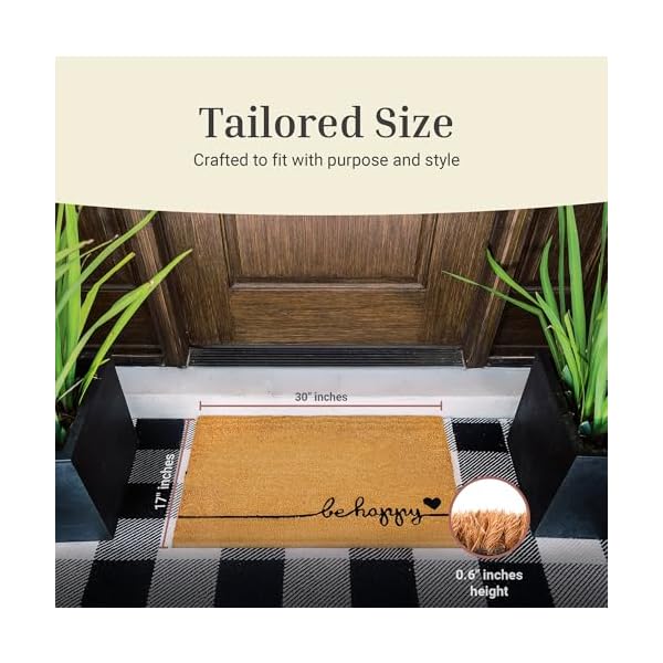   THEODORE-MAGNUS-Door-Mat--Coir-Doormat-for-Outdoor-Entrance-Durable-Welcome-Mat-with-Non-Slip-Backing-Perfect-for-Front-Door-and-Entryway-OutdoorIndoor-be-Happy