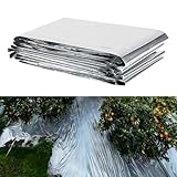 Silver Reflective Mylar Film - 210 x 120cm/82 x 47 inch Mylar Reflective Sheeting Garden Greenhouse Covering Foil Sheets, Highly Reflective, Effectively Increase Plants Growth