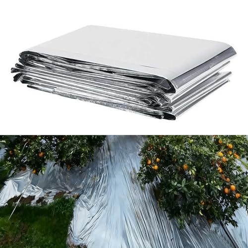Silver Reflective Mylar Film - 210 x 120cm/82 x 47 inch Mylar Reflective Sheeting Garden Greenhouse Covering Foil Sheets, Highly Reflective, Effectively Increase Plants Growth