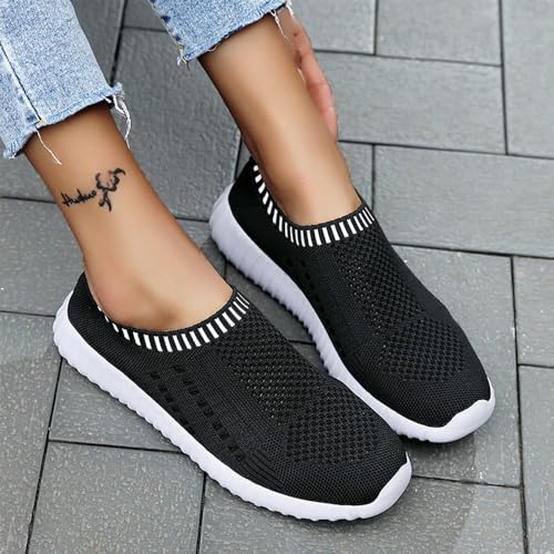 Women's Walking Tennis Shoes Slip On Athletic Casual Gym Comfortable Breathable Sneakers3