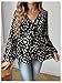 MakeMeChic Women's Maternity Blouse Long Sleeve V Neck Wrap Tops Ruffle Belted Maternity Clothes Black Medium