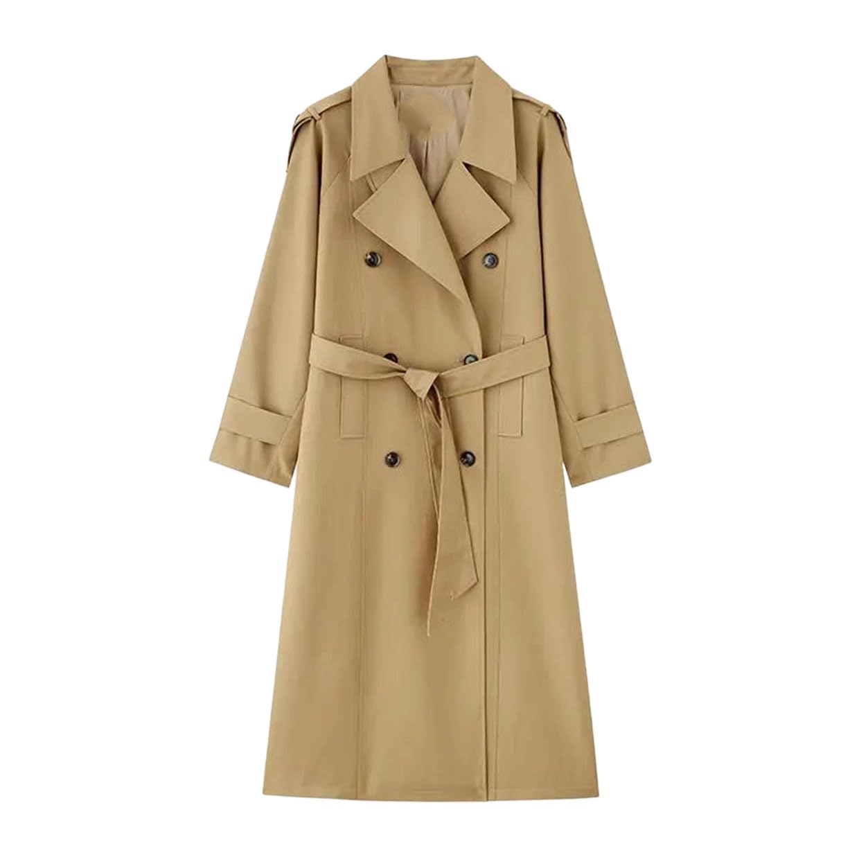 Womens Clothing Long Lapel Trench Coat Womens Long Sleeve Trench Coat