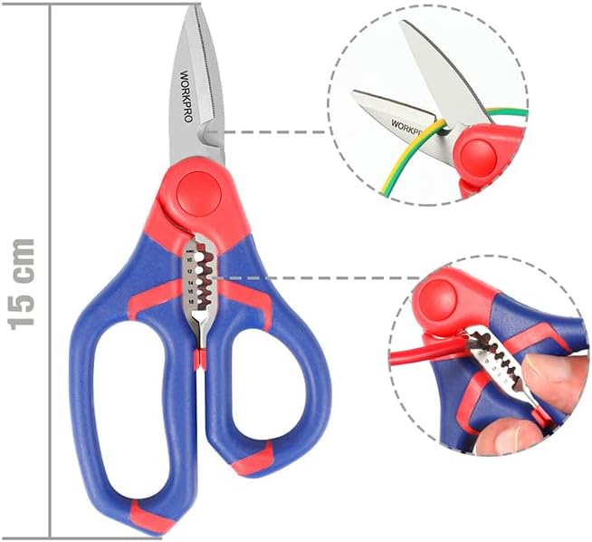 WORKPRO olló részletei és funkciók