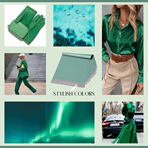 Image of Metronic Poly Mailers 12x15.5 100 Pack Medium Shipping Bags for Clothing | Strong Self-Seal Mailers Poly Bags Shipping Envelopes, Thick Mailing Bags Package Bags for Small Business, Grayed Jade Green