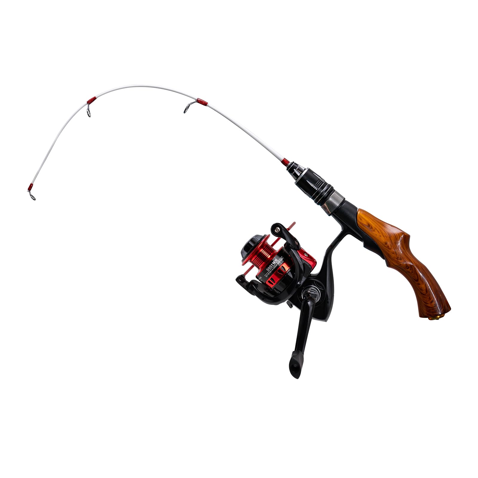 Tuxedo Sailor Ice Fishing Rod and Reel Combos - Reinforced Fiberglass Pole - Spinning Reel - Ultra Light Material Rod - Detachable - Suitable for Outdoor Fishing