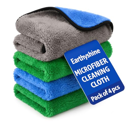 Image of Basic Microfiber Cloths - Everyday Value Pack for Light Cleaning & Dusting (500 GSM, 40X30cm Pack of 4)