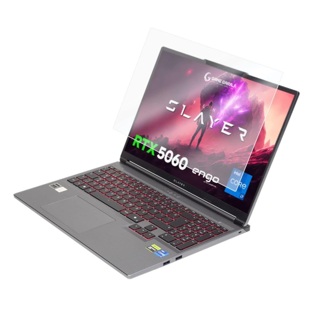 Engo Game Garaj Slayer X7t-5060 16 İnç İle Uyumlu Mat Ekran Koruyucu Notebook, Yansıma Ve Parlama Önleyici Parmak İzi Bırakmayan Laptop Koruma, 9h Temperli Kırılmaz Esnek Nano Cam