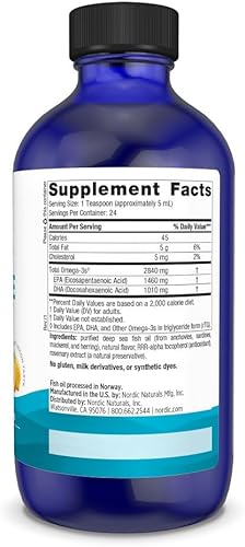 Miniatura 9 de Nordic Naturals Ultimate Omega Liquid sabor a limón 8 onzas 2840 mg de Omega-3 suplemento de aceite de pescado Omega-3 de alta potencia con EPA y