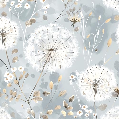 Nukofal Floral Wallpaper Peel and Stick Dandelion...