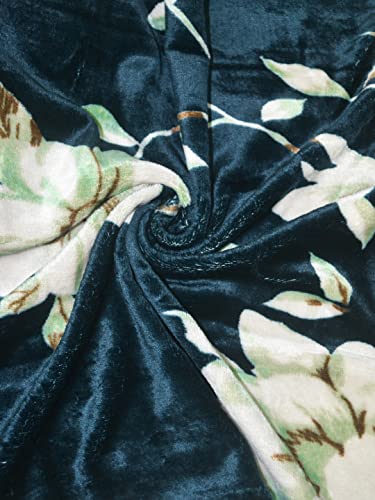 Image of KOPA by Bianca 250 GSM Ultra Soft Microfiber Double Bed Ac Blanket -1pc Double Size (Nautical) Pride-Floral-dk.Green (Winter Collection)