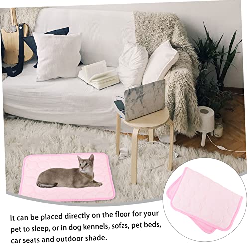 Adorainbow Tapete De Gelo Para Animais De Estimação Almofada Fria Para Cama Gato Tapete Gelado Para