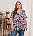 ForHailey Plus Size Tops for Women Tunic Tops Plus Size Clothes Summer Short Sleeve Henley Shirts Button Up Rose XX-Large