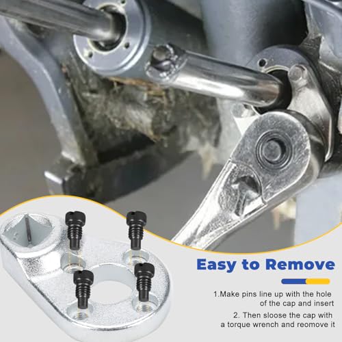Image of Outboard Trim Tilt Pin Wrench Tools Set MT0004 38mm & MT0006 32mm & MT0009 35mm Compatible with Yamaha Suzuki Johnson Evinrude to Remove Trim /Tilt Caps Seals on Hydraulic Steering Cylinders (Set of 3)
