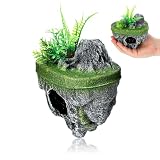 Zerodeko Aquarium Dekoration Schwimmender Stein aus Kunstharz, Realistische Felsenlandschaft als Versteck für Fische, Ideal für Fischteichanlagen und Aquaristik Anlagen