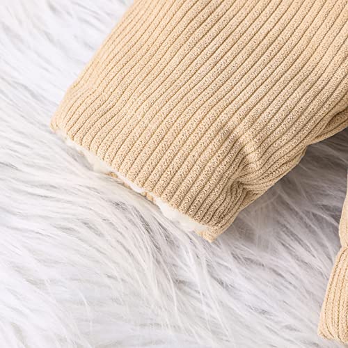 Xiaodriceee Toddler Baby Girl Boy Fall Winter Coat Long Sleeve Lapel Button Down Jacket Outerwear Kids Warm Clothes Outfit (Beige,3-6 Months) #TOP6