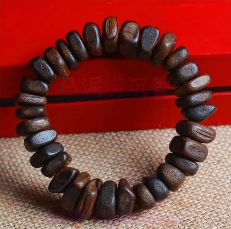 Bracelet bois d'agar indonésien pour séances de méditation zen