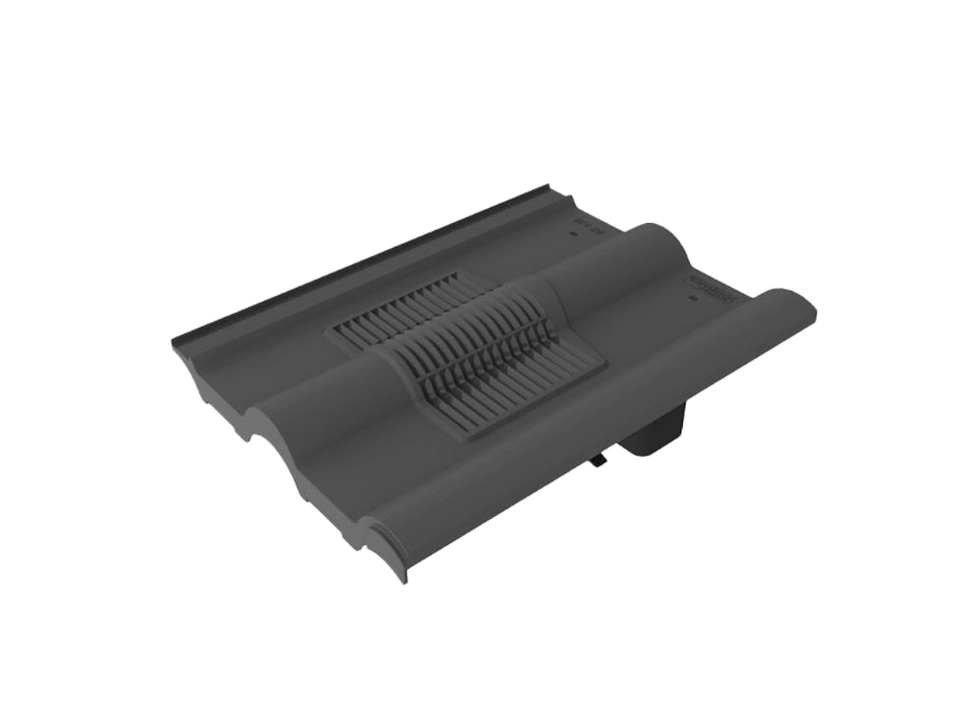 Timloc Double Roman Roof Tile Vent RTV-DR Roofing Slate Ventilation (Grey) — image 1